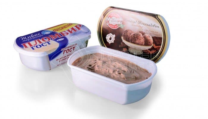 Упаковка для крупнофасованного мороженого